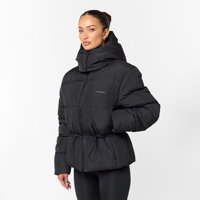 Adjustable Waist Puffer | Black