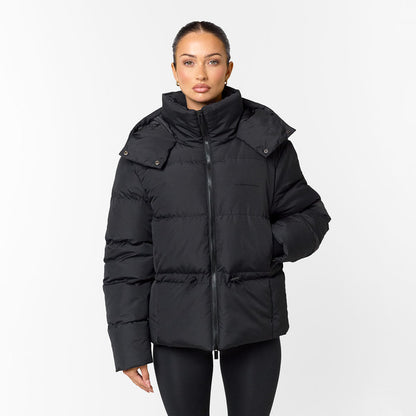 Adjustable Waist Puffer | Black