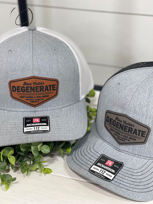 Adult Blue Collar Degenerate Patch Snapback Hat