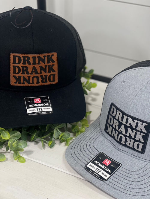 Adult Drink Drank Drunk Patch Snapback Hat