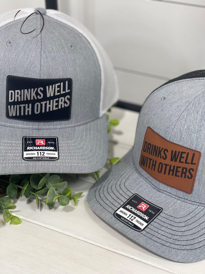 Adult Drinks Well With Others Patch Snapback Hat