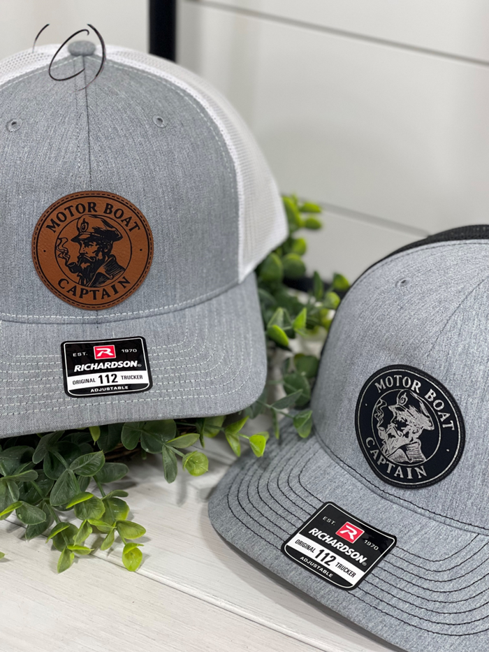 Adult Motor Boat Captain Patch Snapback Hat