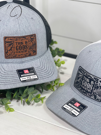 Adult Tooled This Is Gods Country Patch Snapback Hat