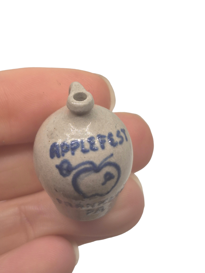 Applefest Franklin PA Ceramic Jug Handpainted