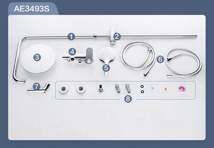 Arrow Bathroom 4 Function Shower mixer System Rainfall Shower Combo