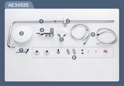 Arrow Bathroom 4 Function Shower mixer System Rainfall Shower Combo