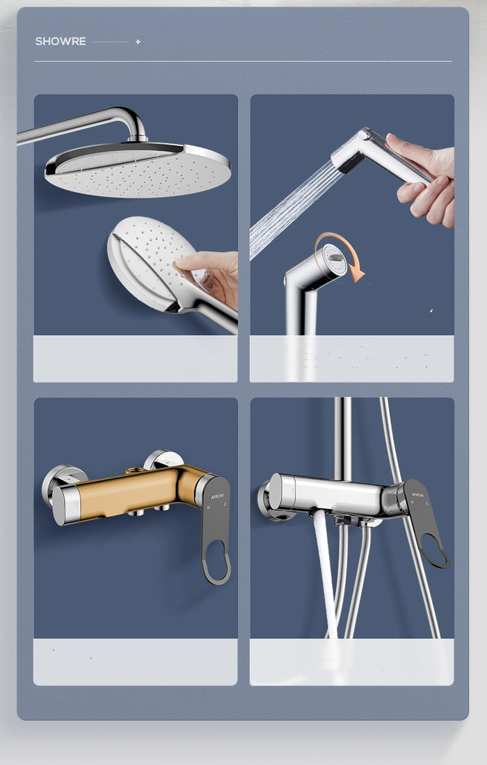 Arrow Bathroom 4 Function Shower mixer System Rainfall Shower Combo
