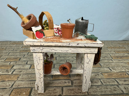 Artisan Handmade Decorated Gardening Table