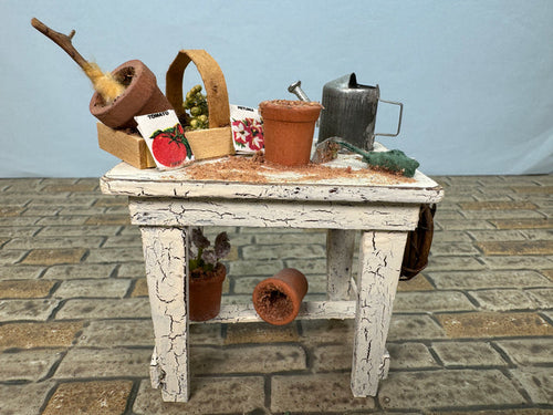 Artisan Handmade Decorated Gardening Table