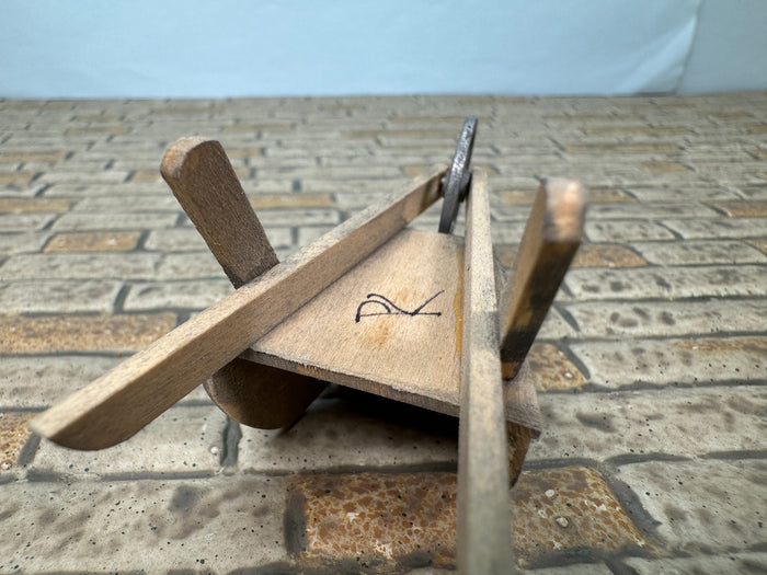 Artisan Handmade Signed Hand Painted Wheelbarrow