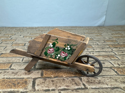 Artisan Handmade Signed Hand Painted Wheelbarrow