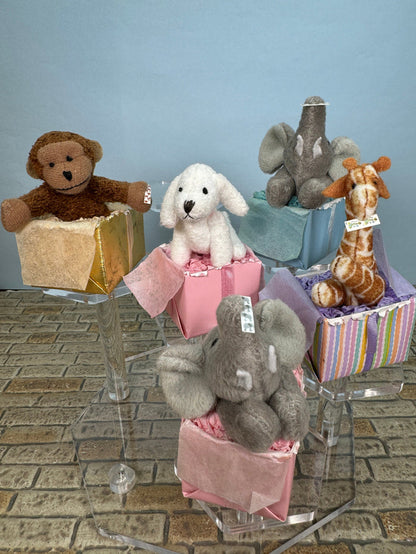 Artisan Handmade Stuffed Animal Present Boxes