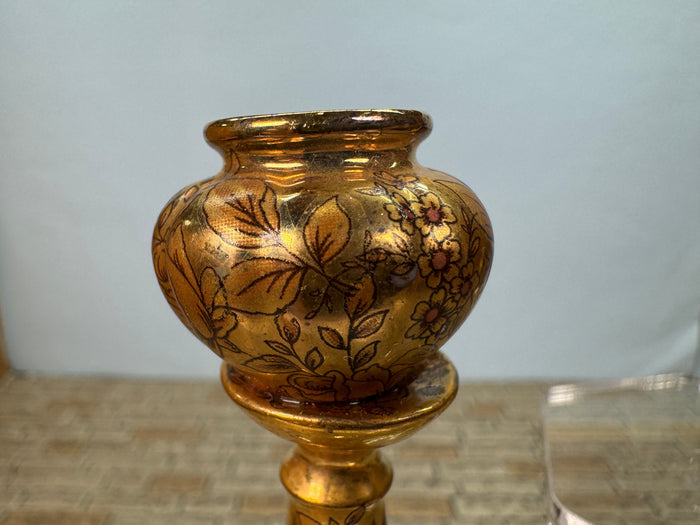 Artisan Rachel Mundy Handmade Porcelain Gold Jardiniere Planter UK