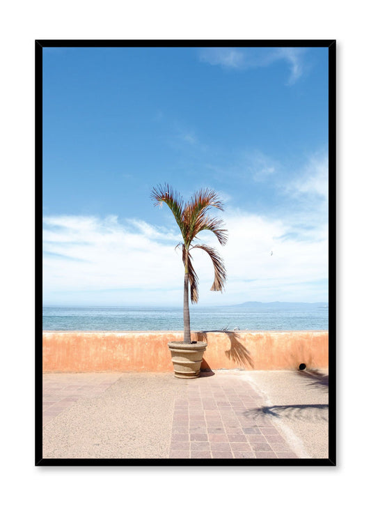 Minimalist design poster by Opposite Wall with photography of palm tree on beach