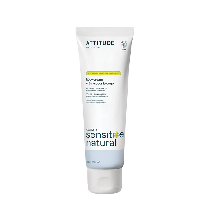 Attitude Sensitive Natural Body Cream Unscented 240ml