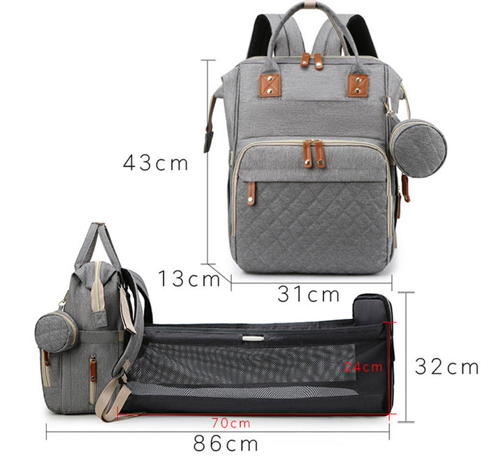 BA025 - Mummy Backpack With Foldable Crib