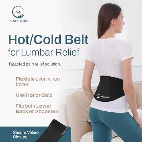 Back Pain Relief Wrap – Reusable Hot & Cold Gel Ice Pack Belt