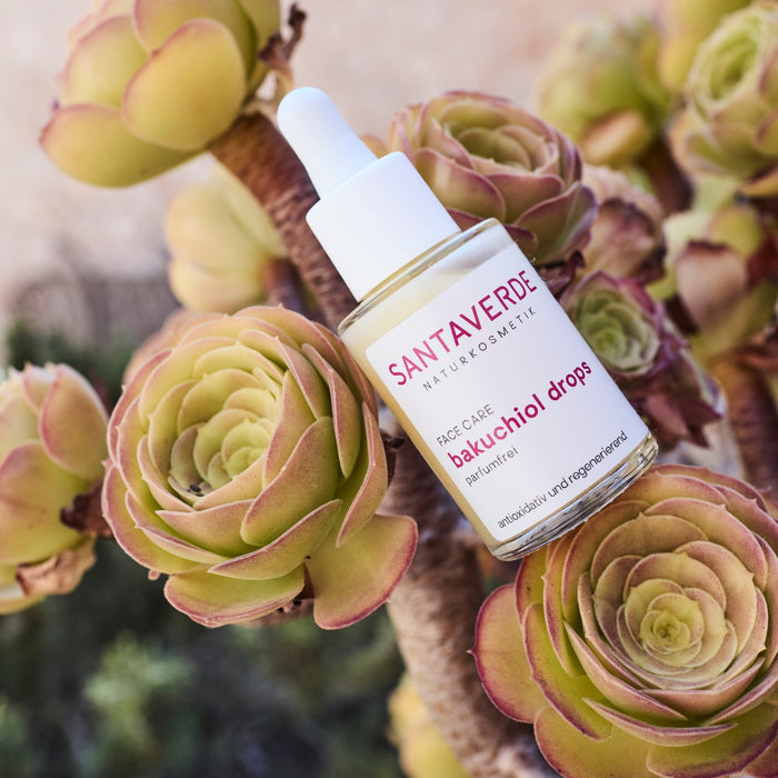 Santaverde Bakuchiol Drops – regenerierendes Wirkstoffkonzentrat mit natürlichem Retinol-Alternative zur Milderung von Falten und Hautunreinheiten