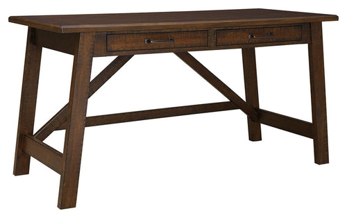 Baldridge H675-44 Rustic Brown Home Office Large Leg Desk