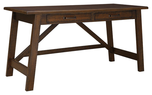 Baldridge H675-44 Rustic Brown Home Office Large Leg Desk