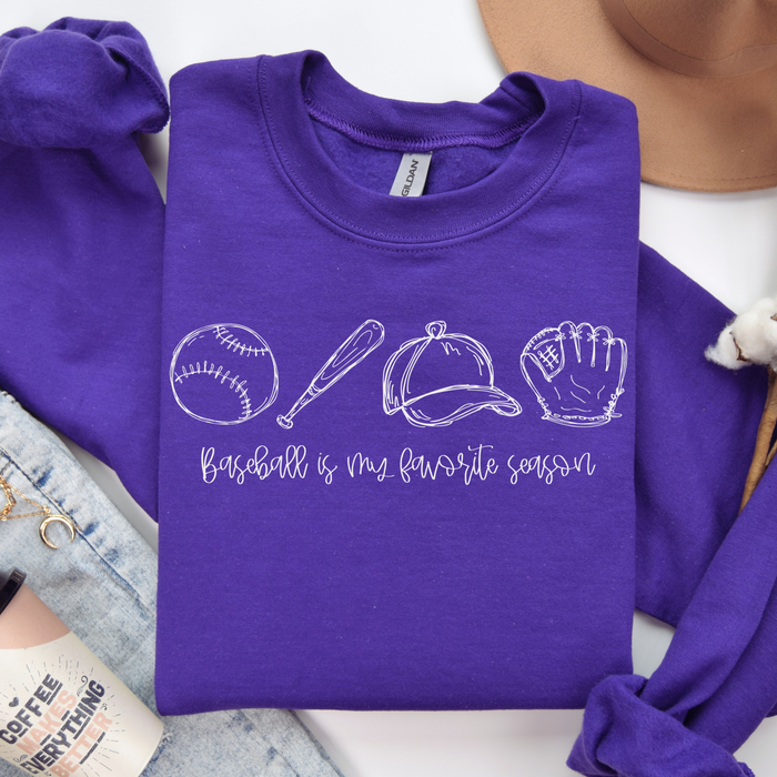 Baseball Is My Favorite Season Graphic Tee