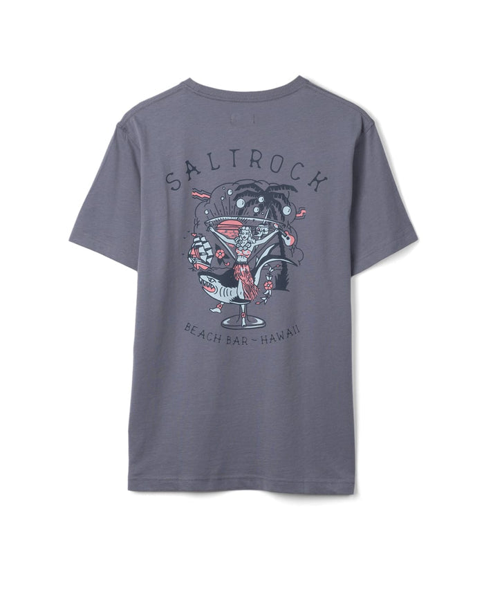 Beach Bar Mens Short Sleeve T-Shirt In Blue