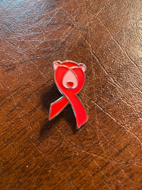 Bear Ribbon Pin