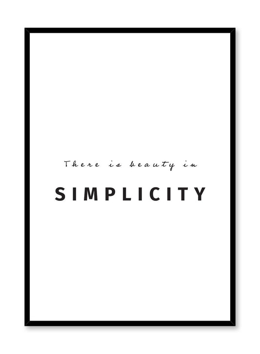Beauty in simplicity typography art print by Opposite Wall
