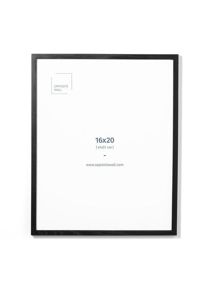 Scandinavian black oak frame by Opposite Wall - Front of the frame - Size 16x20 inches
