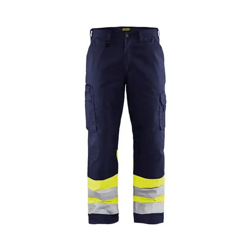Blaklader 1564 high visibility work trousers with knee pads - class 1 vis
