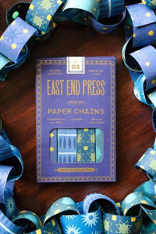 Blue and Yellow Paper Chain Kit | East End Press Ltd.