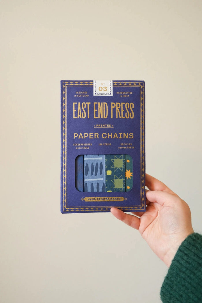 Blue and Yellow Paper Chain Kit | East End Press Ltd.