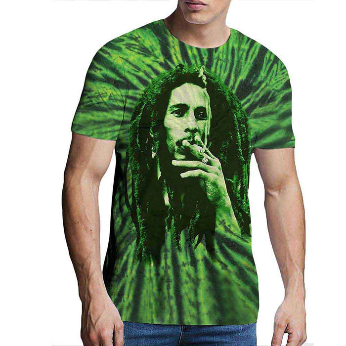 BOB MARLEY - SMOKE - T-Shirt Green (Wash Collection)