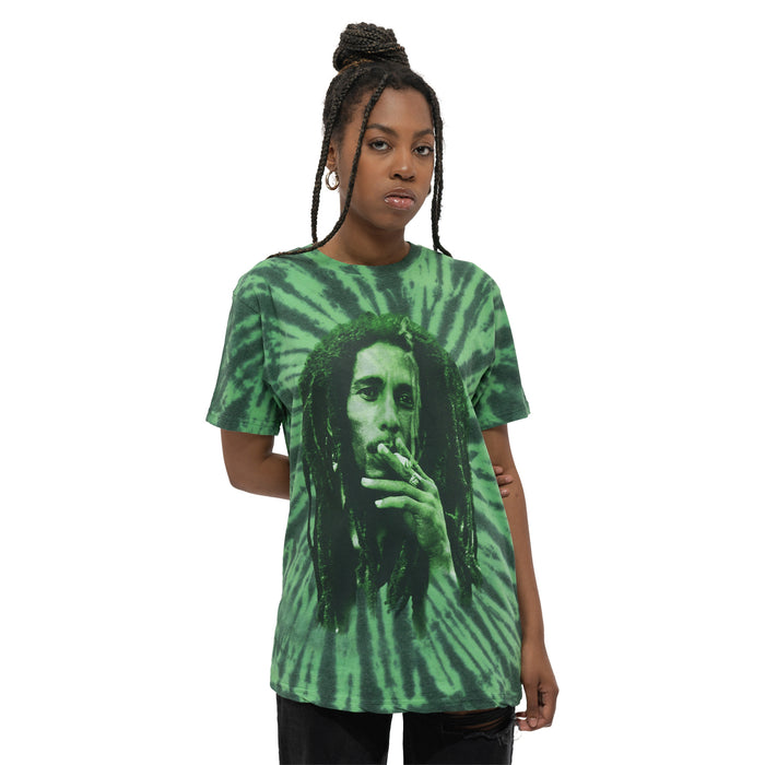 BOB MARLEY - SMOKE - T-Shirt Green (Wash Collection)