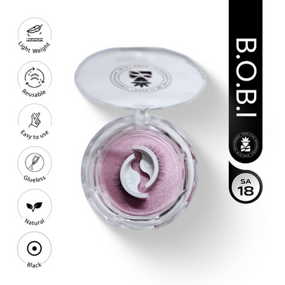 BOBI Self Adhesive Eyelashes SA02 Doll Eye – Soft Center Volume | Wide-Eyed Effect | Youthful Lift | No Glue Needed | Reusable | Lightweight Design