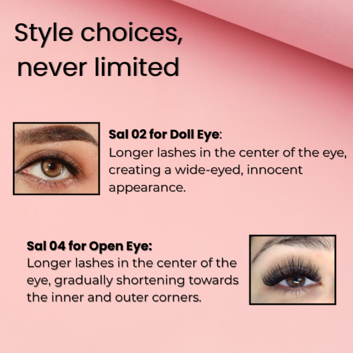 BOBI Self Adhesive Eyelashes SA02 Doll Eye – Soft Center Volume | Wide-Eyed Effect | Youthful Lift | No Glue Needed | Reusable | Lightweight Design