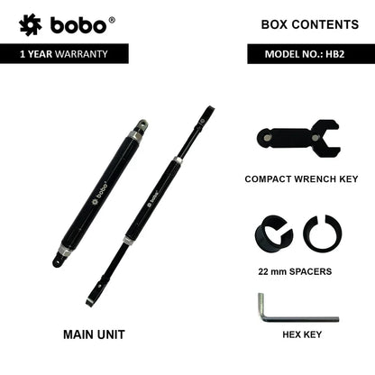 BOBO Handlebar Extension Rod Adjustable from 10 to 14.5 Inches
BOBO Premium Motorcycle Handlebar Cross Bar
BOBO HB2 Accessory Bar
