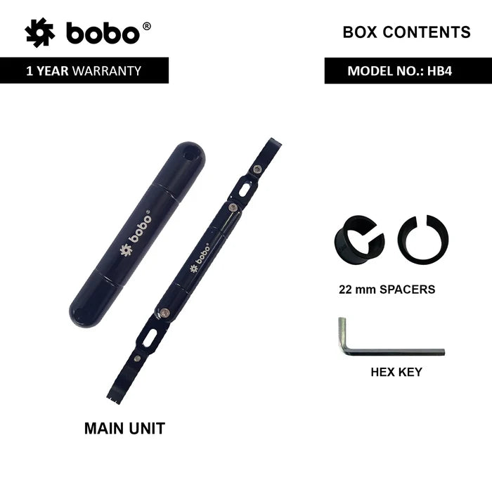 BOBO HB4 Accessory Mounting Rod for Motorcycles and Scooters
BOBO Premium Motorcycle Cross Bar for Phones, GPS and Cameras