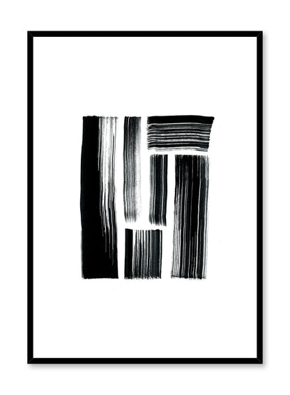 Modern minimalist poster by Opposite Wall with black brushstroke design