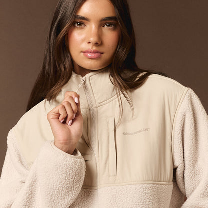 Borg Fleece Tech Jacket | Stone