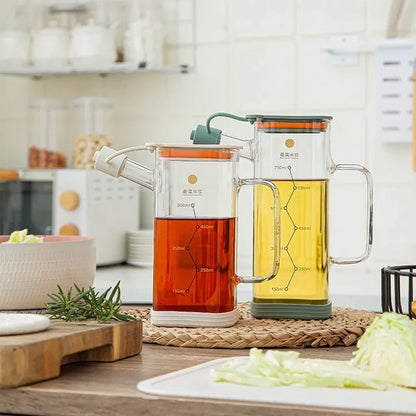 Borosilicate Glass Oil Dispenser with Lid | Oil Fancy Jug