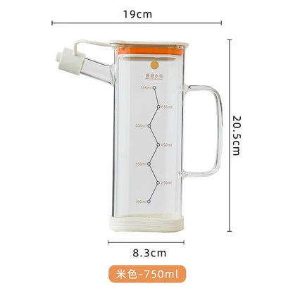 Borosilicate Glass Oil Dispenser with Lid | Oil Fancy Jug
