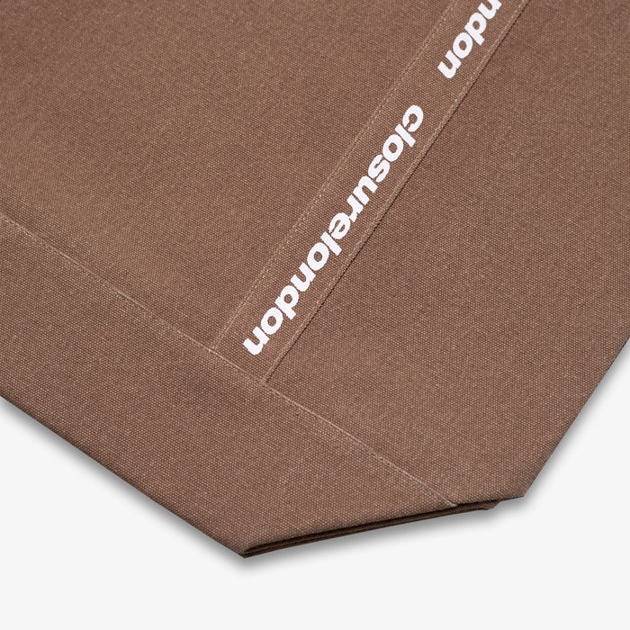 Branded Strap Heavyweight Tote Bag | Washed Brown