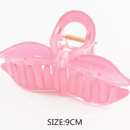 Butterfly Matte Hair Claw Clips 9cm - 12-Piece Bulk Set- Non-Slip Decorative Hair Jaws (QW2365A)