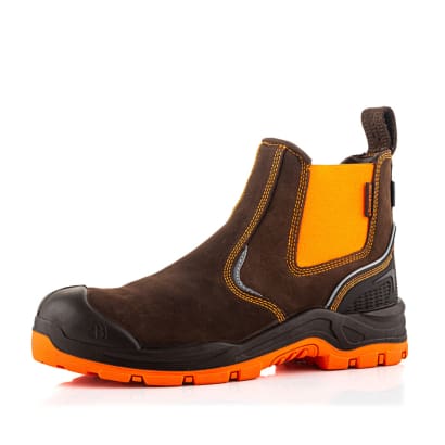 Dark Brown / Hi-Viz Orange / 6