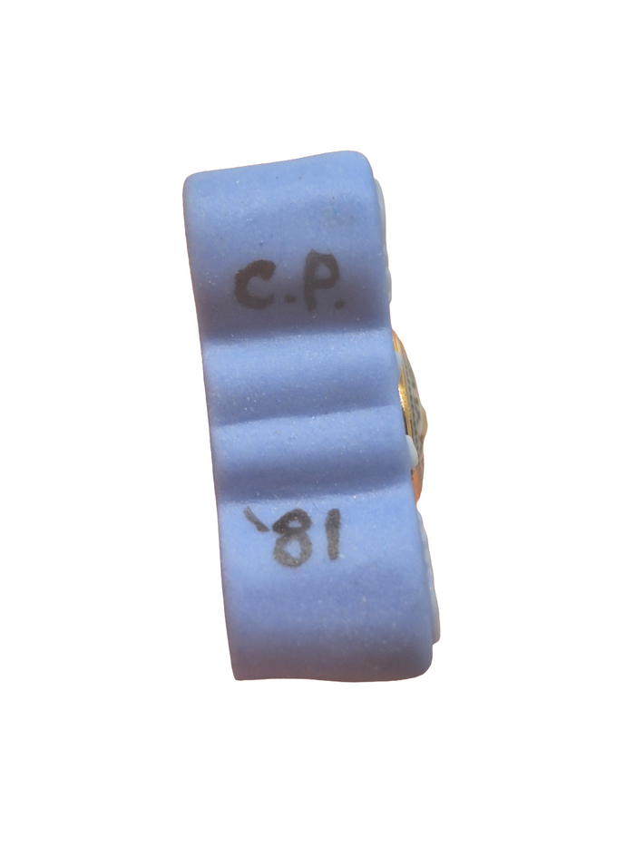 Carol Pongracic – Blue Porcelain Clock w/ White Accents