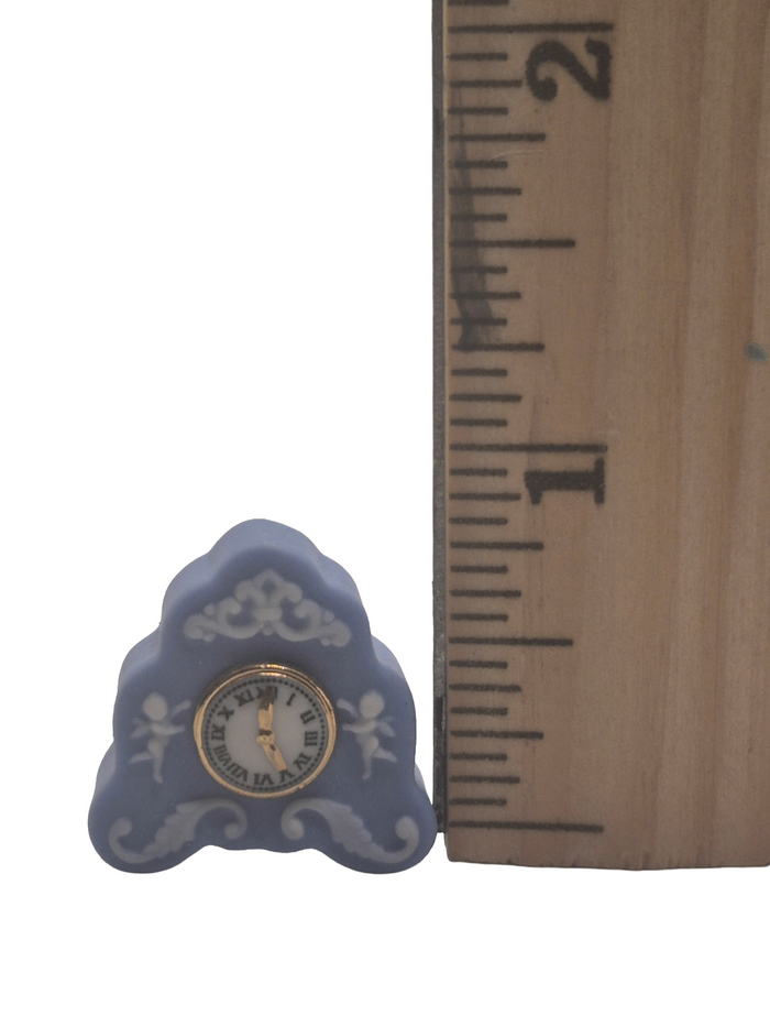 Carol Pongracic – Blue Porcelain Clock w/ White Accents