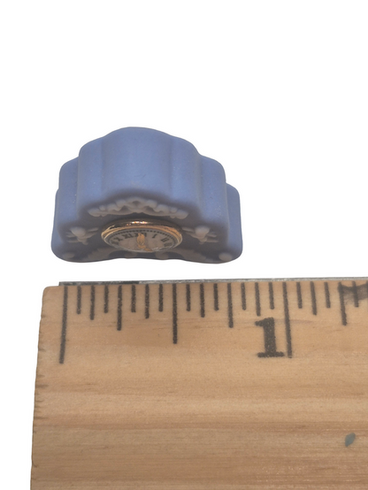 Carol Pongracic – Blue Porcelain Clock w/ White Accents
