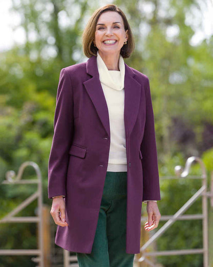 Cassandra Lined Coat - Berry - Country Collection