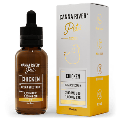 Canna River CBD Pet Tincture Chicken Broad Spectrum 2000mg CBD + 1000mg CBG 60mL